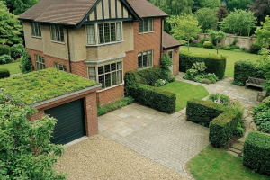 Garage Green Roof Detached House
