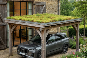 Carport Green Roof Oak Frame