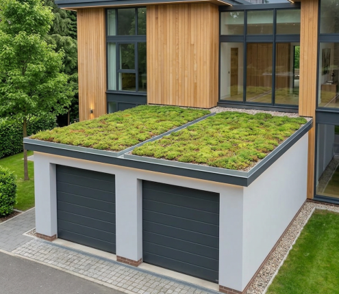 Double Garage Green Roof